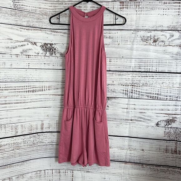 Merokeety Romper womens Size small sleeveless casual pink Halter summer Vacation - Picture 8 of 11